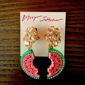 NEW Betsey Johnson Watermelon Earrings